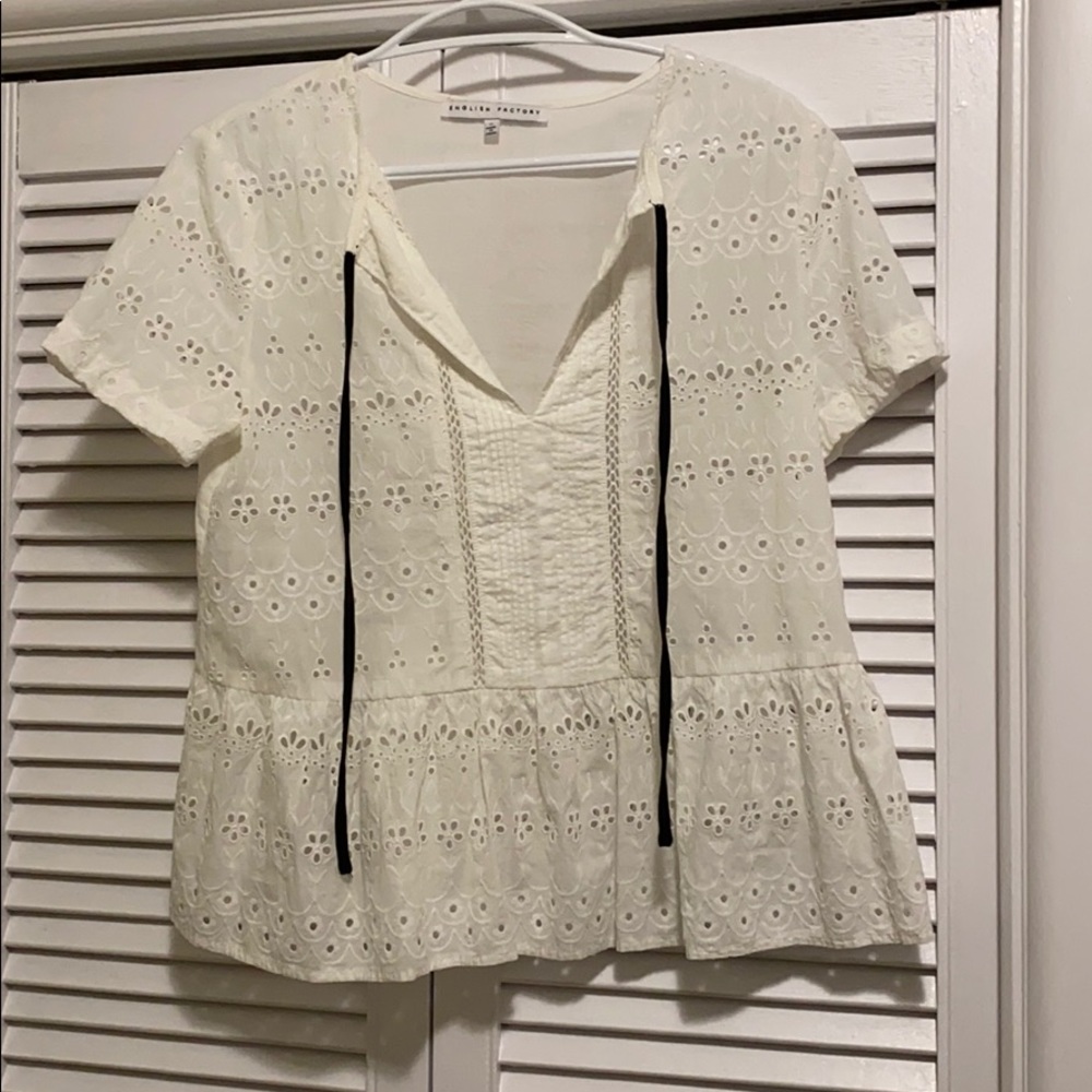 Anthropologie English Factory Eyelet Blouse